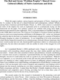 The Red and Green "Problem Peoples": Shared Cross-Cultural Affinity of Native Americans and Irish
