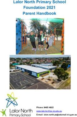 Lalor North Primary School Foundation 2021 Parent Handbook
