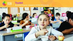 Toolkit Breakfast Program Adapted to COVID-19 Protocols - Breakfast Club of Canada