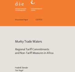 Murky Trade Waters Regional Tariff Commitments and Non-Tariff Measures in Africa - Frederik Stender Tim Vogel
