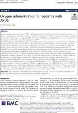 Oxygen administration for patients with - ARDS - Journal of ...