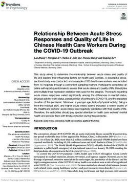 Relationship Between Acute Stress Responses and Quality of Life in Chinese Health Care Workers During the COVID-19 Outbreak - Frontiers
