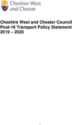 Cheshire West and Chester Council Post-16 Transport Policy Statement 2019 2020