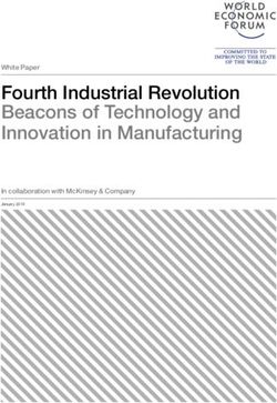 FOURTH INDUSTRIAL REVOLUTION BEACONS OF TECHNOLOGY AND INNOVATION IN MANUFACTURING - WHITE PAPER IN COLLABORATION WITH MCKINSEY & COMPANY