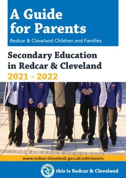 A Guide for Parents Secondary Education in Redcar & Cleveland 2021 2022 - Redcar & Cleveland Children and Families