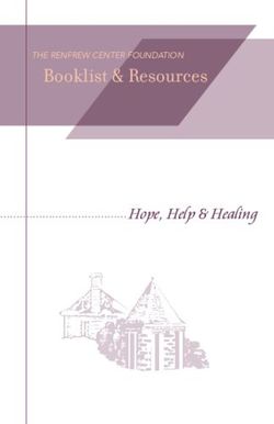 Booklist & Resources THE RENFREW CENTER FOUNDATION