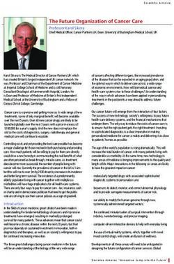 The Future Organization of Cancer Care