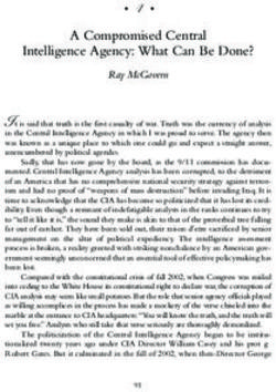 4 A Compromised Central Intelligence Agency: What Can Be Done?