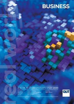 BUSINESS - A GUIDE TO UNDERGRADUATE STUDY 2020 - QUT