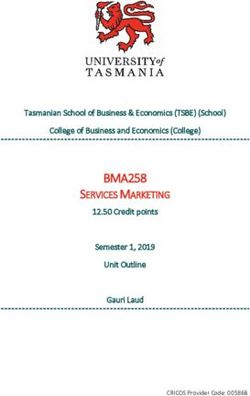 BMA258 SERVICES MARKETING - Tasmanian School of Business & Economics (TSBE) (School)