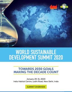 WORLD SUSTAINABLE DEVELOPMENT SUMMIT 2020 - TOWARDS 2030 GOALS MAKING THE DECADE COUNT