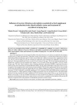 Influence of tea tree (Melaleuca alternifolia) essential oil as feed supplement on production traits, blood oxidative status and treatment of ...