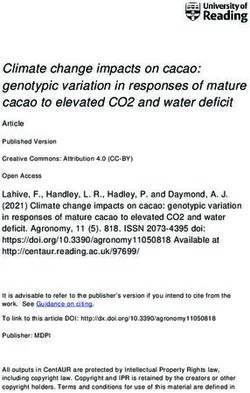 Climate change impacts on cacao: genotypic variation in responses of mature cacao to elevated CO2 and water deficit - CentAUR