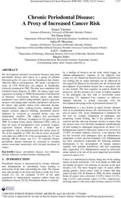 Chronic Periodontal Disease: A Proxy of Increased Cancer Risk