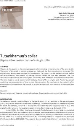 Tutankhamun's collar Repeated reconstructions of a single collar