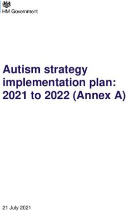 Autism strategy implementation plan: 2021 to 2022 (Annex A) - 21 July 2021