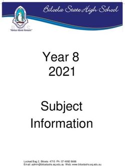 Year 8 2021 Subject Information - Biloela State High School