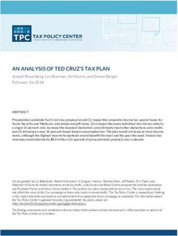 AN ANALYSIS OF TED CRUZ'S TAX PLAN - Joseph Rosenberg, Len Burman, Jim Nunns, and Daniel Berger February 16, 2016 - Tax Policy Center