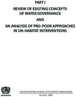 REVIEW OF EXISTING CONCEPTS OF WATER GOVERNANCE AND AN ANALYSIS OF PRO-POOR APPROACHES IN UN-HABITAT INTERVENTIONS - UNITED NATIONS HUMAN SET ...