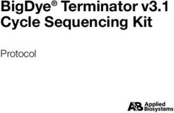BigDye Terminator v3.1 Cycle Sequencing Kit - Protocol DRAFT