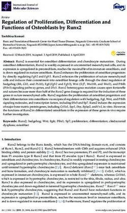 Regulation of Proliferation, Differentiation and Functions of Osteoblasts by Runx2 - MDPI