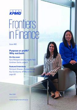 Frontiers in Finance Purpose or profit? Why not both - On the cover Kara Mangone and Kyung-Ah Park Goldman Sachs, page 8 - KPMG International