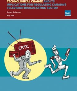 TECHNOLOGICAL CHANGE AND ITS IMPLICATIONS FOR REGULATING CANADA'S TELEVISION BROADCASTING SECTOR - Steven Globerman May 2016
