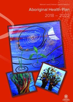 Aboriginal Health Plan 2018 2022 - Women's and Children's Health Network