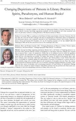 Changing Depictions of Persons in Library Practice: Spirits, Pseudonyms, and Human Books - Nomos eLibrary