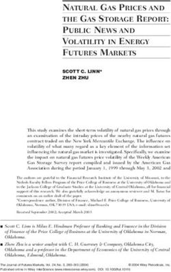 NATURAL GAS PRICES AND THE GAS STORAGE REPORT: PUBLIC NEWS AND VOLATILITY IN ENERGY FUTURES MARKETS