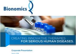 Corporate Presentation - March 2018 - Bionomics