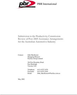 PBR International Submission to the Productivity Commission Review of Post 2005 Assistance Arrangements for the Australian Automotive Industry