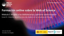Formación online sobre la Web of Science - Módulo C dirigido a los bibliotecarios y personal administrativo