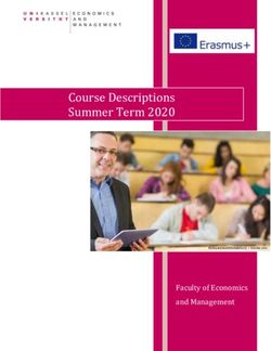 Course Descriptions Summer Term 2020 - Faculty of Economics and Management - Uni Kassel