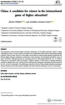 China: A candidate for winner in the international game of higher education? - Journals