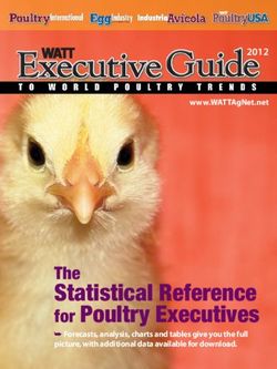 STATISTICAL REFERENCE FOR POULTRY EXECUTIVES - THE 2012 - WATTAGNET