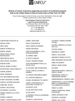Notices of names of persons appearing as owners of unclaimed property