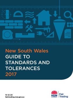 New South Wales GUIDE TO STANDARDS AND TOLERANCES - 13 32 20 fairtrading.nsw.gov.au - Fair Trading NSW