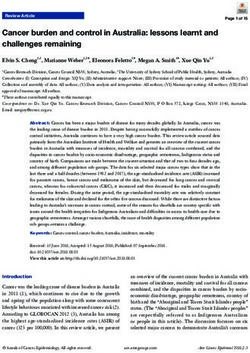 Cancer burden and control in Australia: lessons learnt and challenges remaining