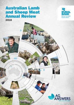 Australian Lamb and Sheep Meat Annual Review 2018 - Rural Bank