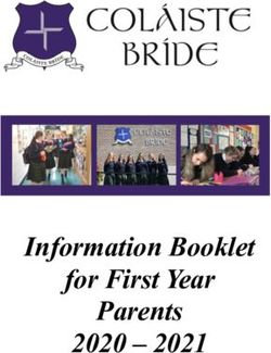 Information Booklet for First Year Parents 2020 2021 - Colaiste Bride