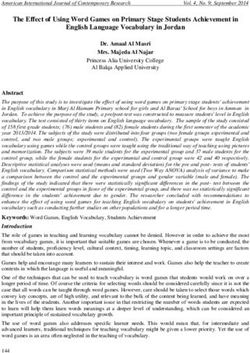 The Effect of Using Word Games on Primary Stage Students Achievement in English Language Vocabulary in Jordan