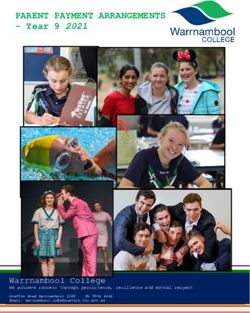 PARENT PAYMENT ARRANGEMENTS - Year 9 2021 - Warrnambool College