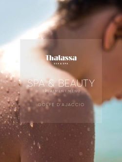 SPA & BEAUTY GOLFE D'AJACCIO - TREATMENT MENU - Thalassa Sea & Spa
