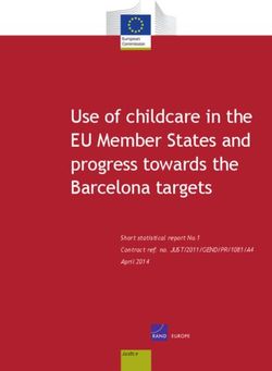 Use of childcare in the EU Member States and progress towards the Barcelona targets - Short statistical report No.1 Contract ref. no ...