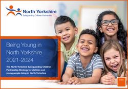 Being Young in North Yorkshire 2021-2024 - The North Yorkshire Safeguarding Children Partnership Strategy for children and young people living in ...