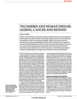 TELOMERES AND HUMAN DISEASE: AGEING, CANCER AND BEYOND