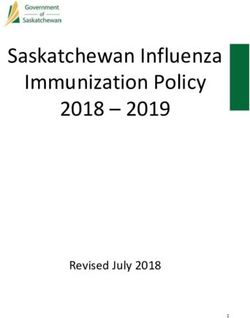 Saskatchewan Influenza Immunization Policy 2018 2019 - Revised July 2018 - Saskatchewan ...