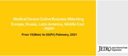Medical Device Online Business Matching Europe, Russia, Latin America, Middle East - Japan - From 15(Mon) to 26(Fri) February, 2021
