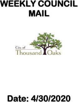 WEEKLY COUNCIL MAIL - Date: 4/30/2020 - City of Thousand ...